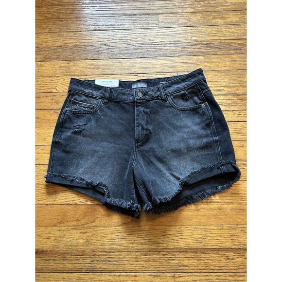 NWT DL1961 Karlie Boyfriend Shorts Size 30 Ore/Black - Picture 3 of 8
